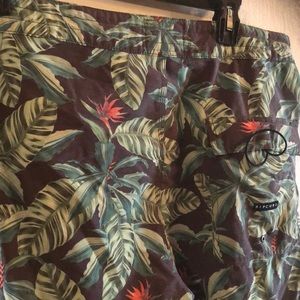 Rip Curl Surf Co. Tropical Board shorts Swim Trunks Size 33